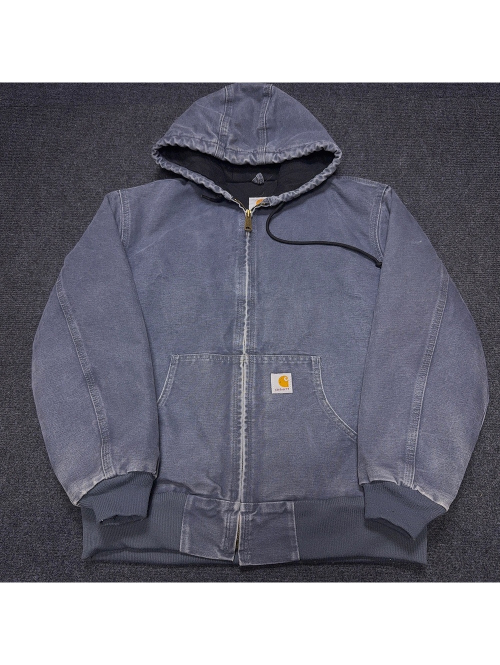 Carhartt Women's Utility Jacket Medium Gray Hooded Workwear